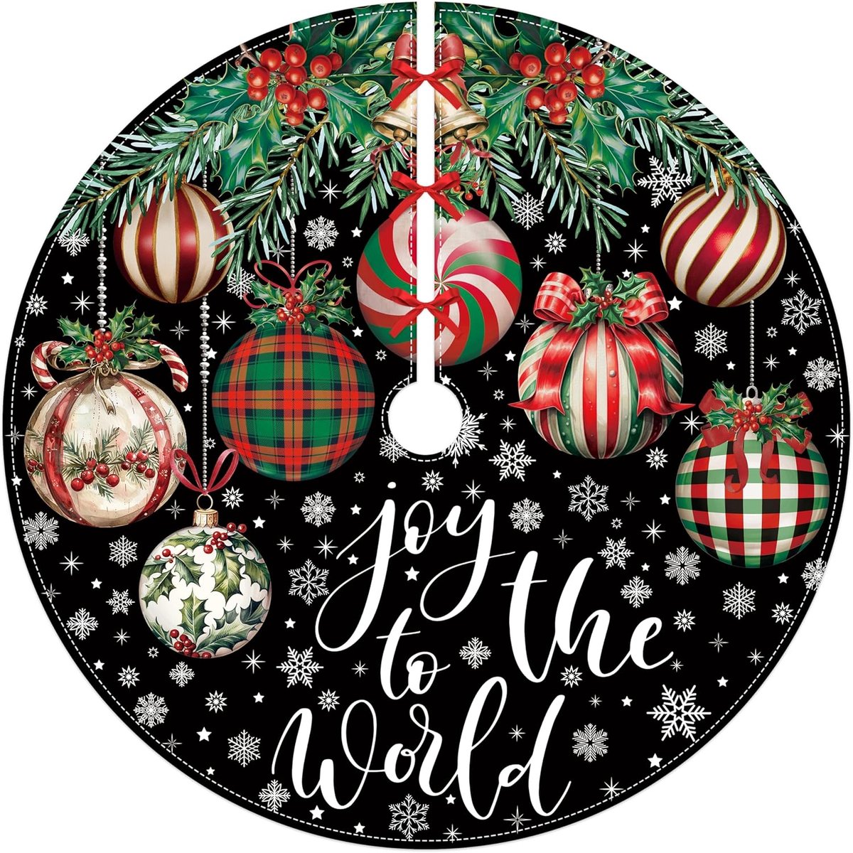 90cm Christmas Tree Skirt Round Exquisite Christmas Tree Skirt Cute Christmas Tree Skirt Christmas Tree Rug Round for - ShopVlot