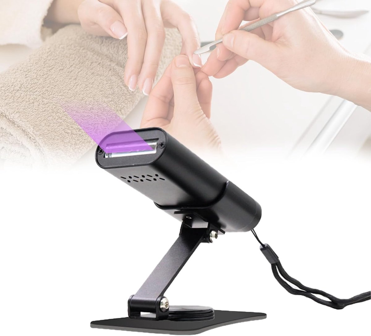 Haarverlengingen UV-lamp - Draagbaar - 360° draaibaar - Voor wimperbehandelingen en nagelverzorging - ShopVlot