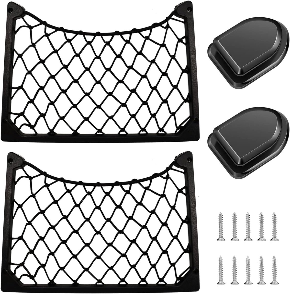 Opbergnets voor camper en auto 2Pcs - Elastisch net met kunststof frame - Duurzaam en flexibel - ShopVlot