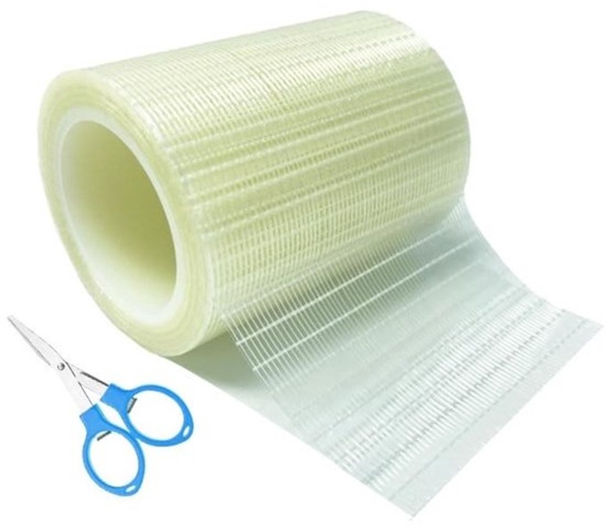 Reparatietape voor RV-luifels, 8 cm x 10 m, transparante fiberglas tape voor boot, motorhomes en tentzeilen