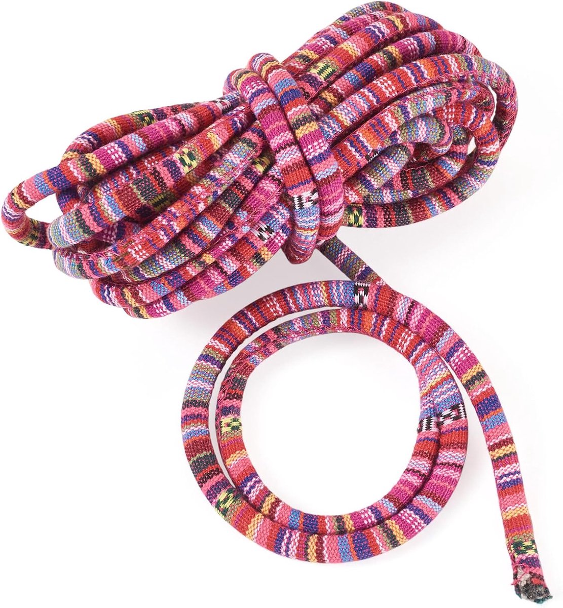 5M Bohemen Etnische Koorden Draad Elastische Ronde Gevlochten Touw Koorden Voor Diy Lanyard Armband Kettingen Sieraden Maken Hot Roze