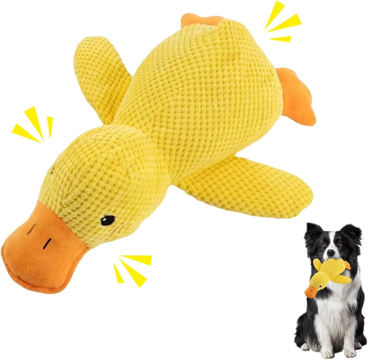 Eend voor honden, hondenspeelgoed eend, hondenspeelgoed voor klein, medium