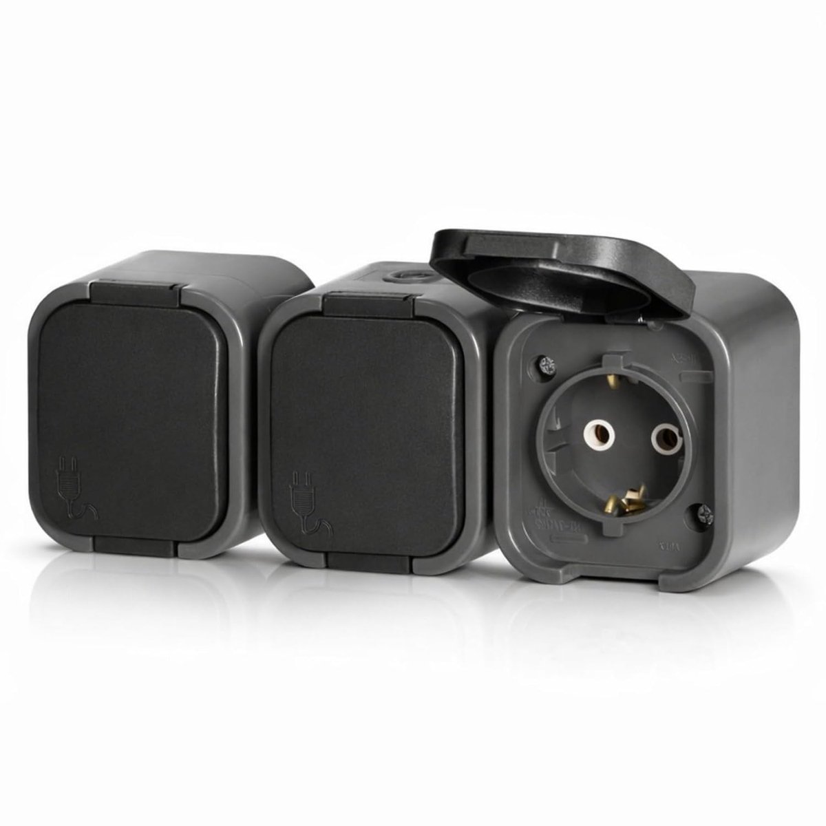 3-voudig, IP54, serie SPX, grijs-zwart