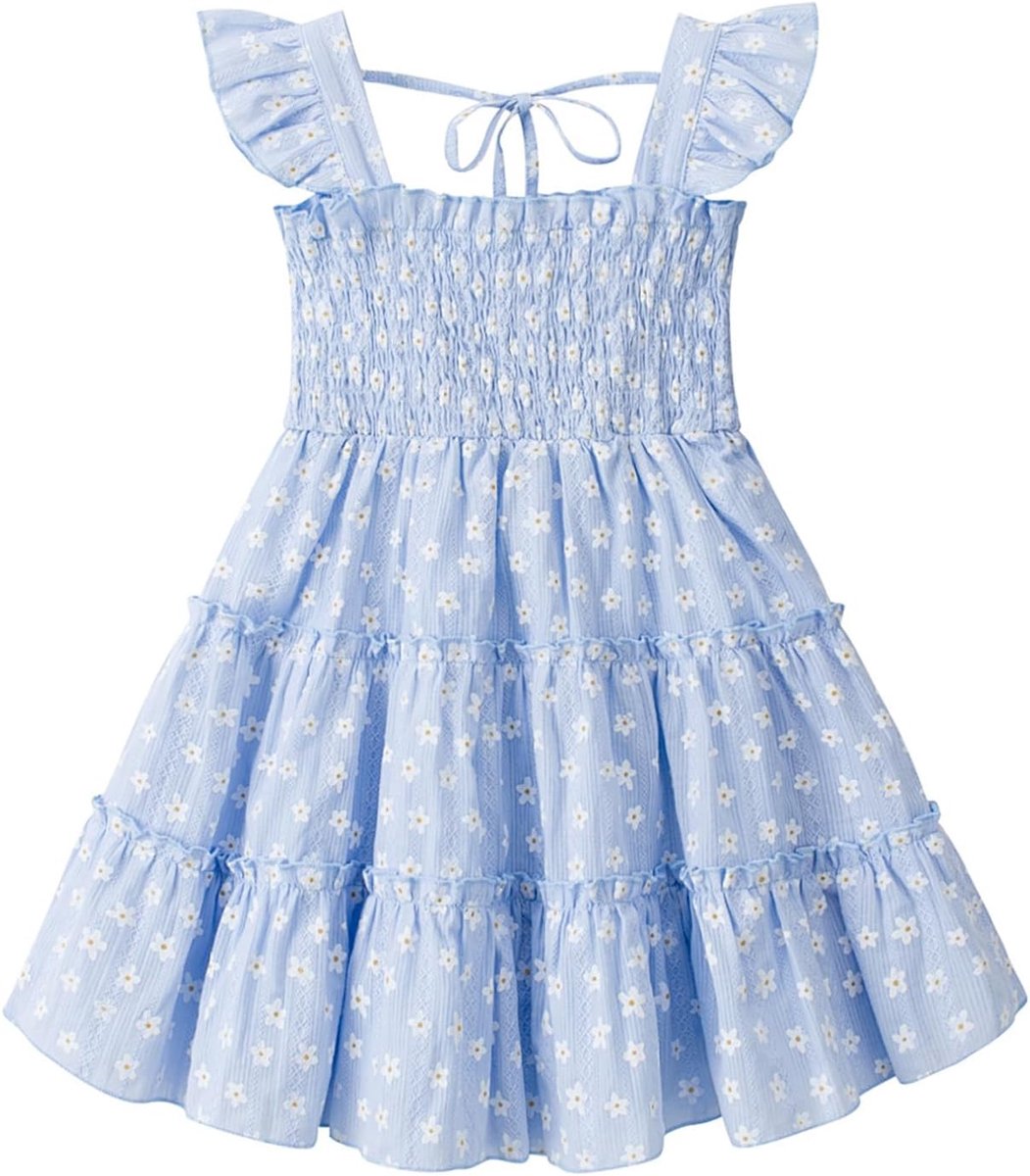 Babyjurk voor kleine kinderen, mouwloze zomerjurk, strandjurk, feestelijk, bloemenjurk voor meisjes