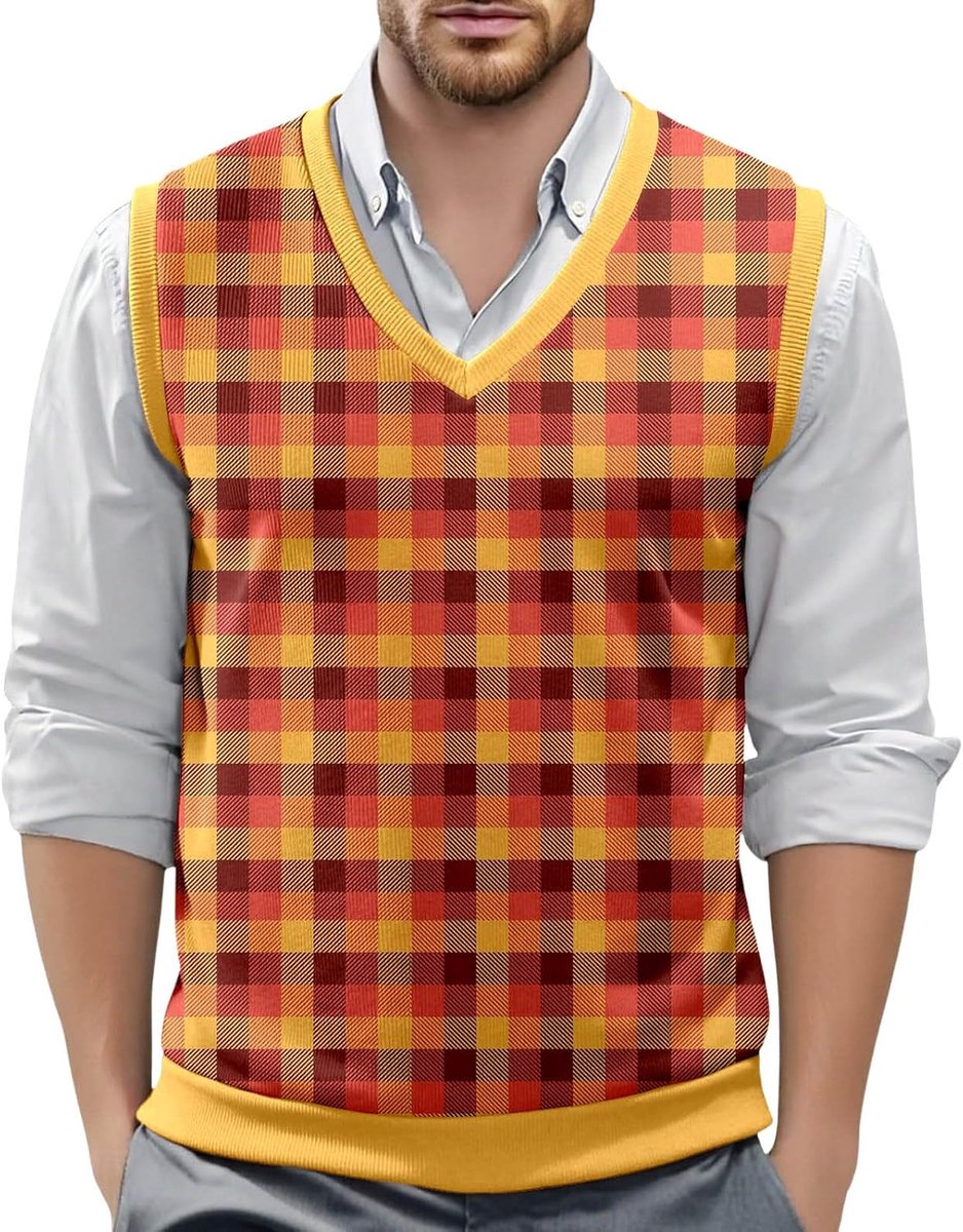 Tanktop met V-hals voor heren, mouwloos, ademend, licht, losse pasvorm, voor zomer, sportschool, training, sport, comfortabel en rekbaar