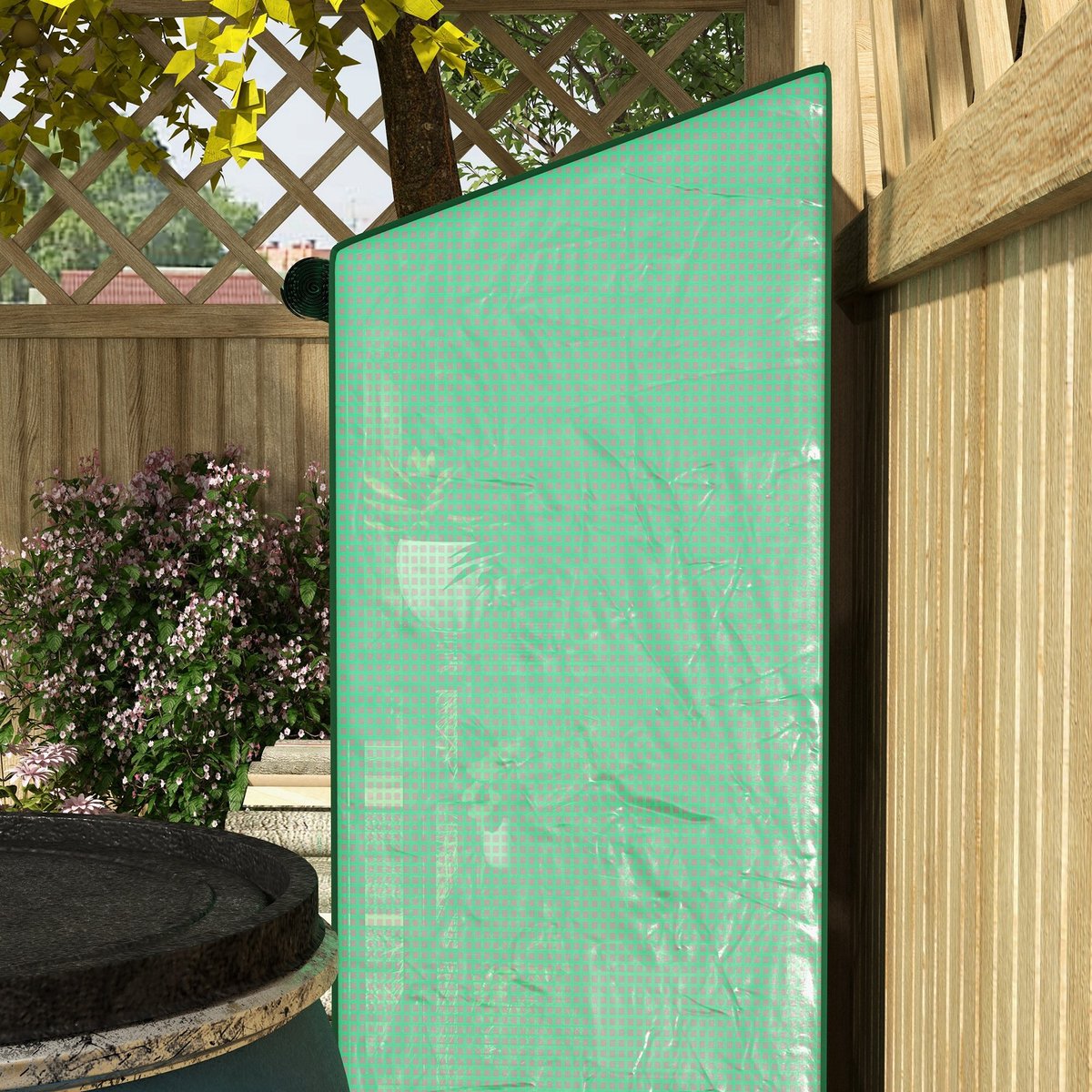 Kas 143×46×151 cm groen metaal en kunststof, 3-laagse kas, kweekkas, plantenkas voor jonge planten, stevig en duurzaam, eenvoudig design, praktisch en mooi, geschikt voor balkon, tuin en terras – foto 7