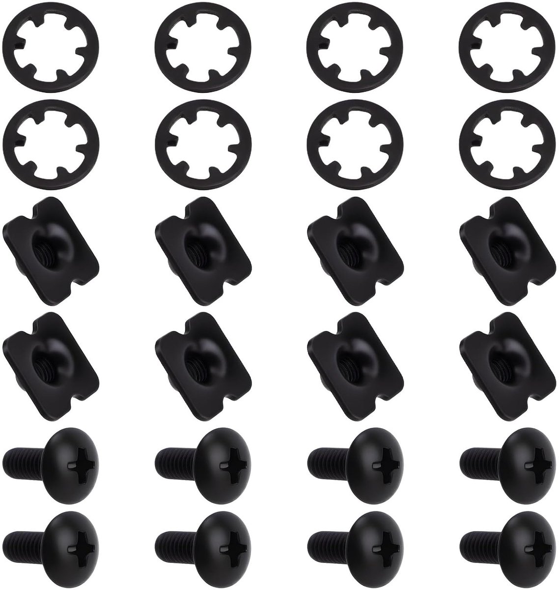 8 Sets Voetbal Achterplaat Hardware, Vierkant & O-Schild Voetbal Jeugd Achterplaten Schroeven met Ronde Ringen Unisex Volwassen Jongens Maat Achterplaat Schroeven Voetbaluitrusting Accessoires