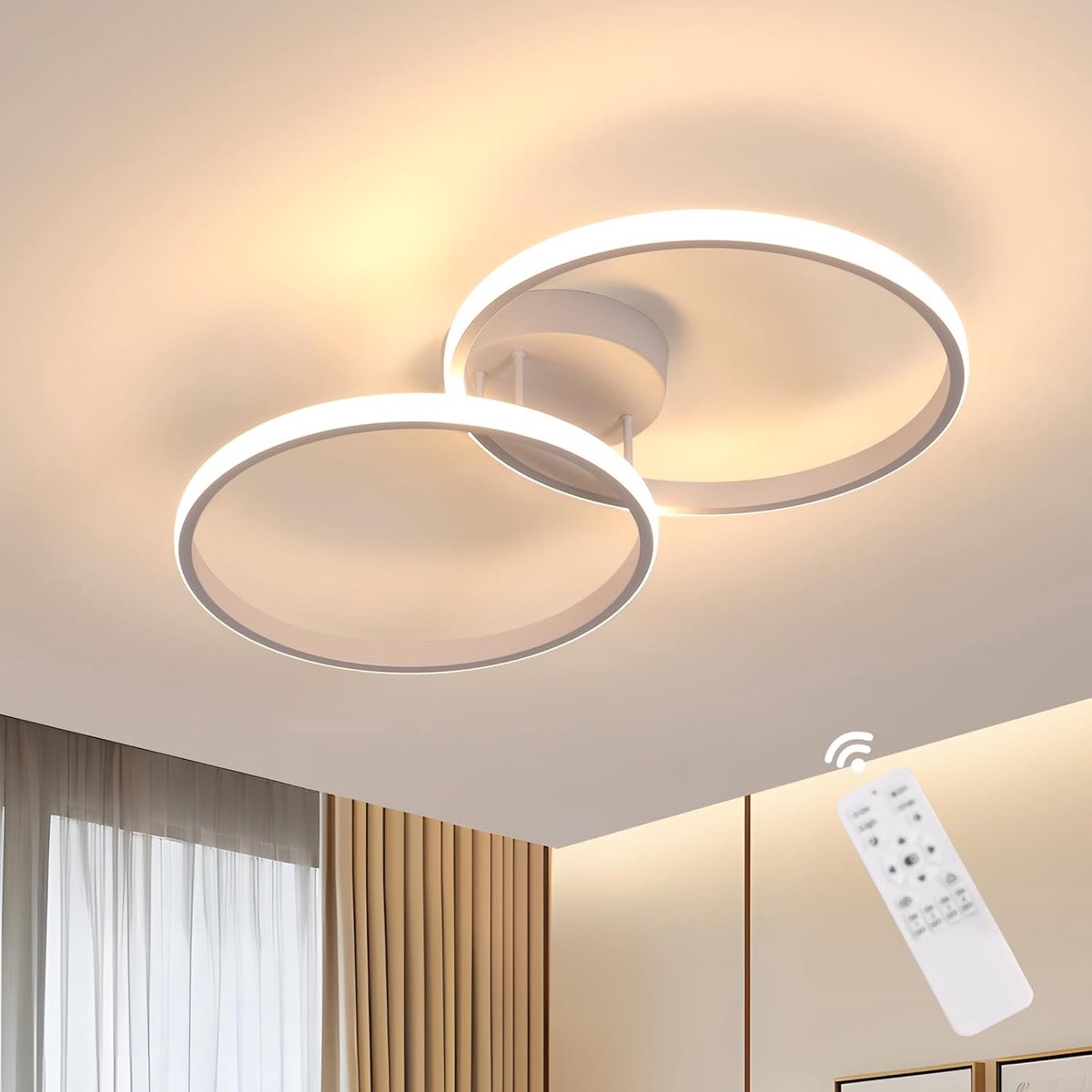 Plafondlamp, 38W Plafondlamp Dimbaar met Afstandsbediening