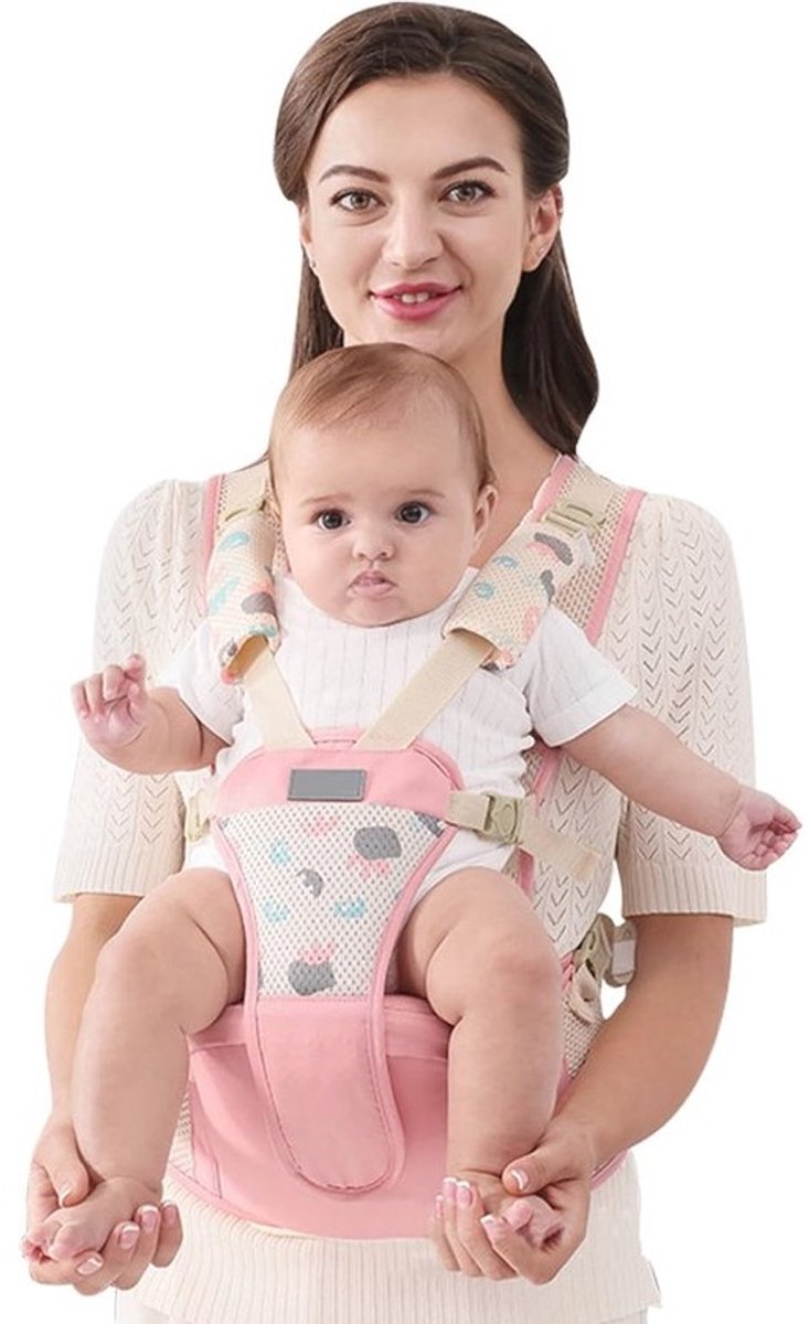 Eenvoudige ademende babydrager - met heupzitting - Ergonomisch en multifunctioneel