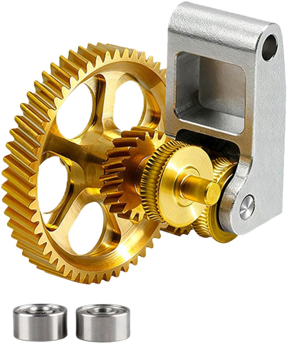 Extruder-transmissieset met 67 tanden, compatibel met bamboe-Lab X1C, P1P, P1S, 3D-printer, DLC gehard staal en messing, upgrade voor PLA, ABS, PETG, TPU, PP, PC, high-torque precisiefeed voor