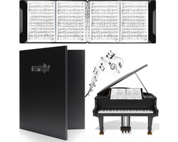 HIMOMO A4 Music Folder for 4 Pages, Expanding, 15 Pockets/60 Pages, Waterproof, Music Sheet, Choir Folder, Music - ShopVlot