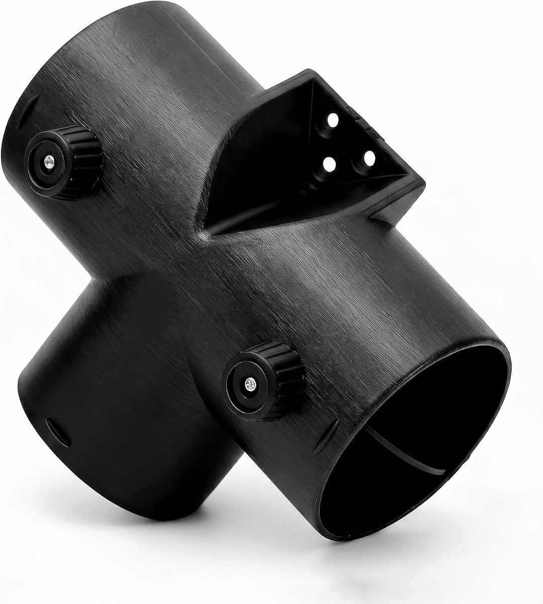 75 mm T-vormige kanaalaansluiting met dubbel regelventiel - 3-weg ventilatiekanaaladapter ABS kunststof buisconnector - ShopVlot
