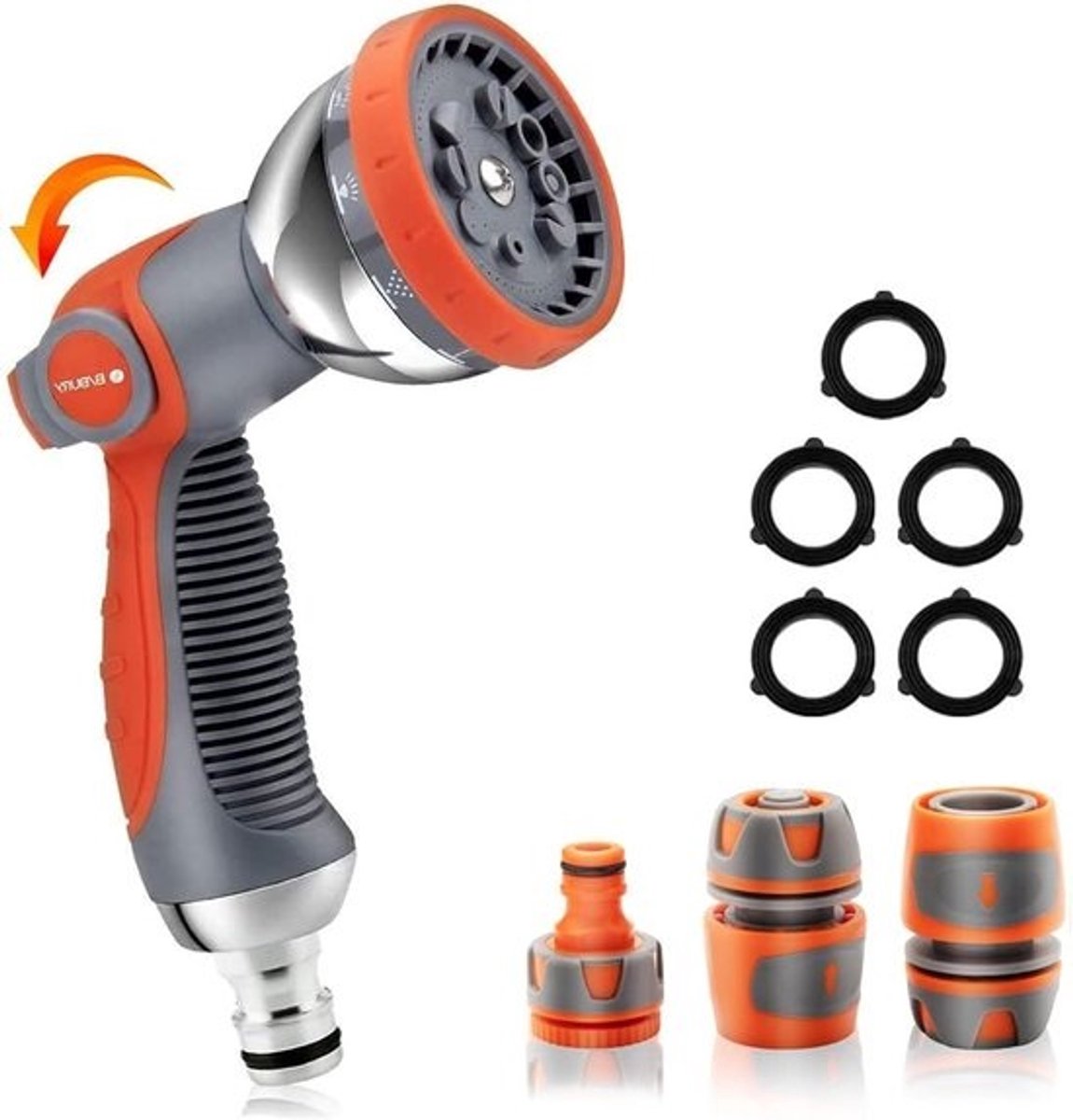 Verbeterde Tuinslang Spuitpistool Set - 10 Verstelbare Spuitstanden - Ergonomisch Ontwerp voor Auto Wassen, Huisdier Douchen en Tuin Water geven