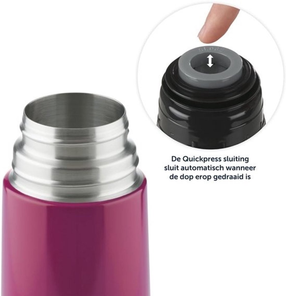 Waterdichte thermosbeker - 700 ml - Duurzame meeneembeker - Voor koffie en thee - Roestvrij staal — cadeau in Koken & Dineren - foto 2