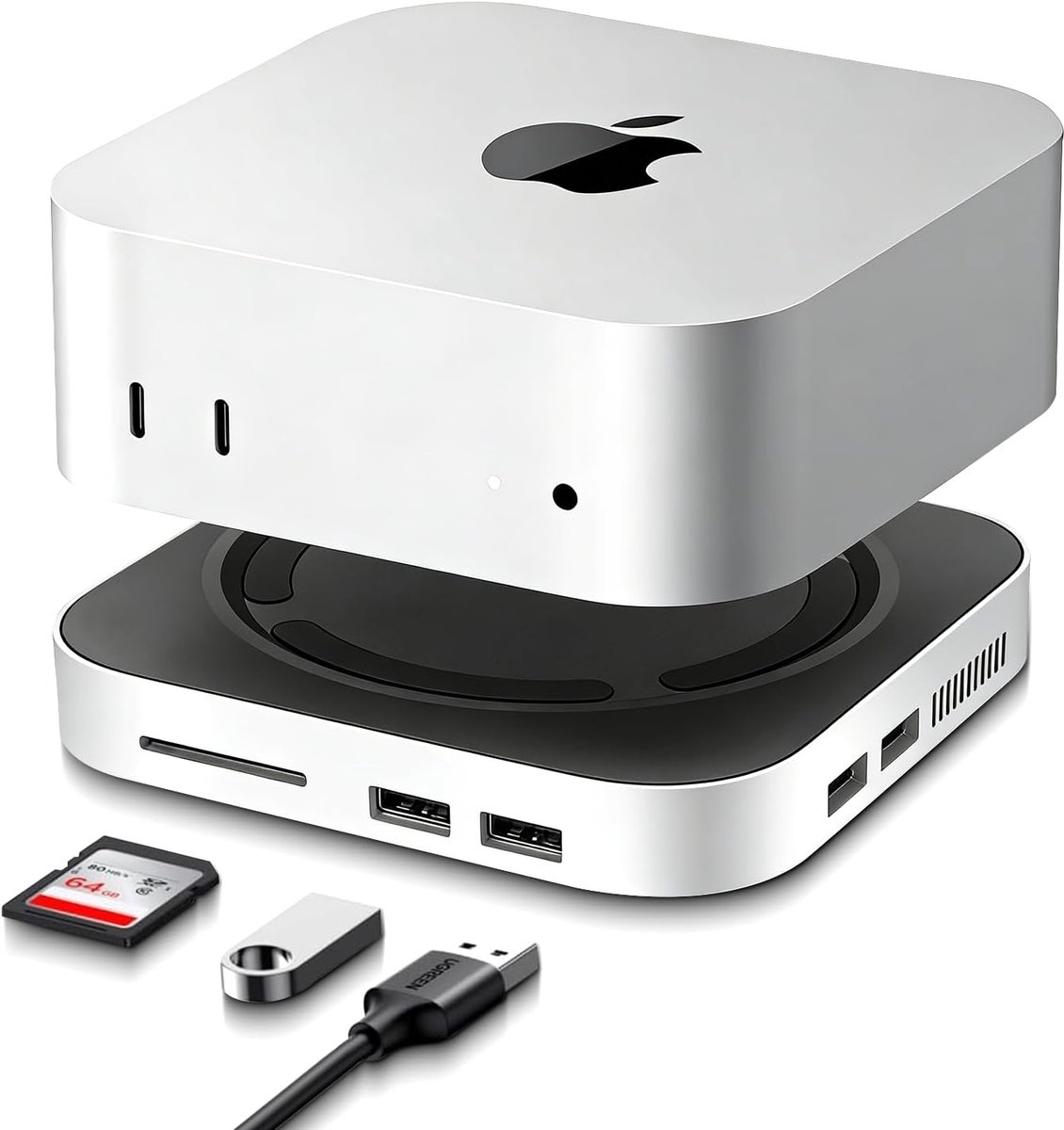 10+10G Mini M4 Dockingstation USB C Hub, HDMI 2.0 * 1, 4K @60Hz / 2K @144Hz / 1080P @120Hz video-interface, USB-A - ShopVlot