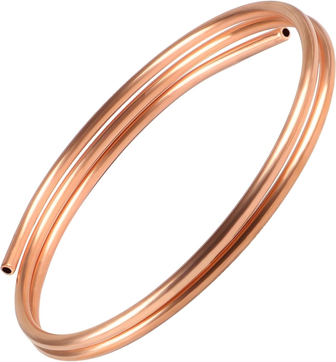 Koperbuis 8mm OD 6mm ID, 1.5 meter lengte, zacht materiaal voor koeling, generatoren en transformatoren