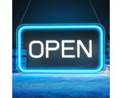 LightingWill Open neonbord, open bord led met 5 V aan/uit adapter, open lichtreclame voor zakelijk, lichtreclame voor bar, salon, winkel, café, winkel