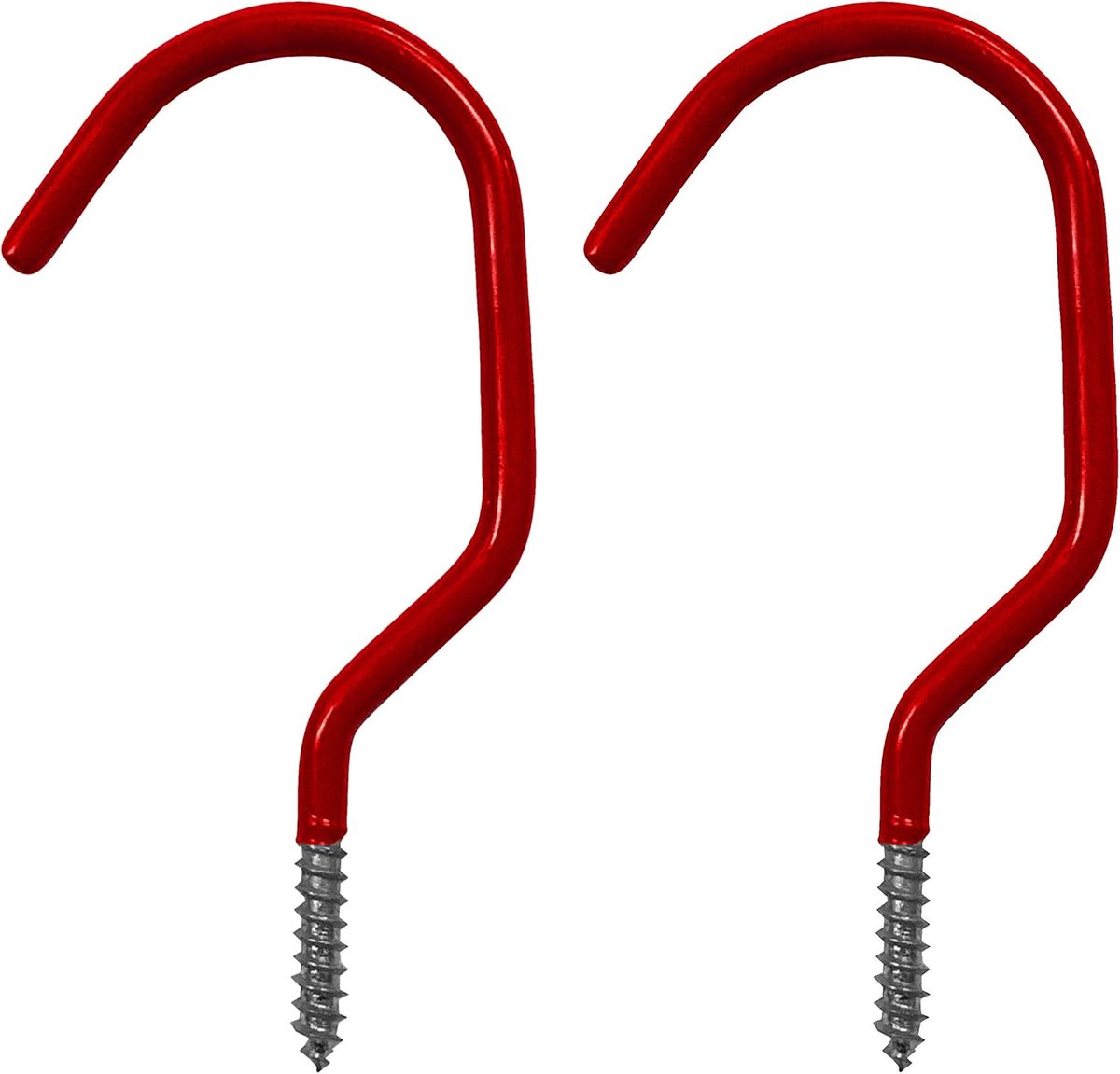 Schroefhaken set van 10 - maat 3 - rood - ideaal voor bevestigen - ShopVlot