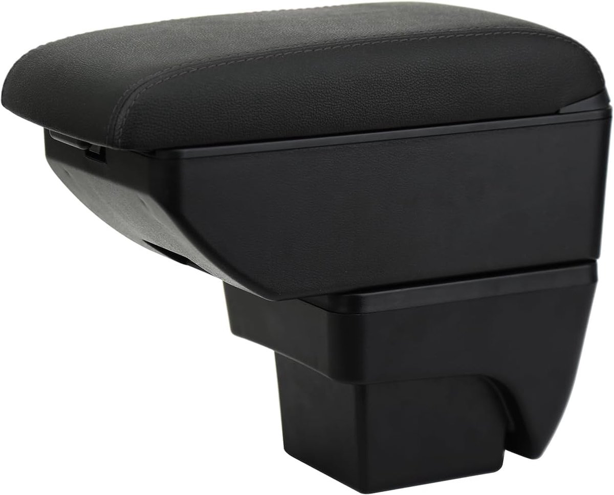 YJYWZH Armrest for Seat Ibiza 6F 2017-2026 with 5 USB - 2 USB front and 3 USB rear, double storage compartment, center - ShopVlot