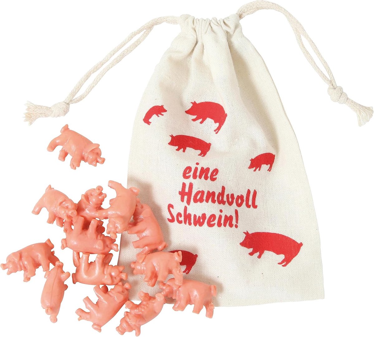 Bag with 13 rubber pigs