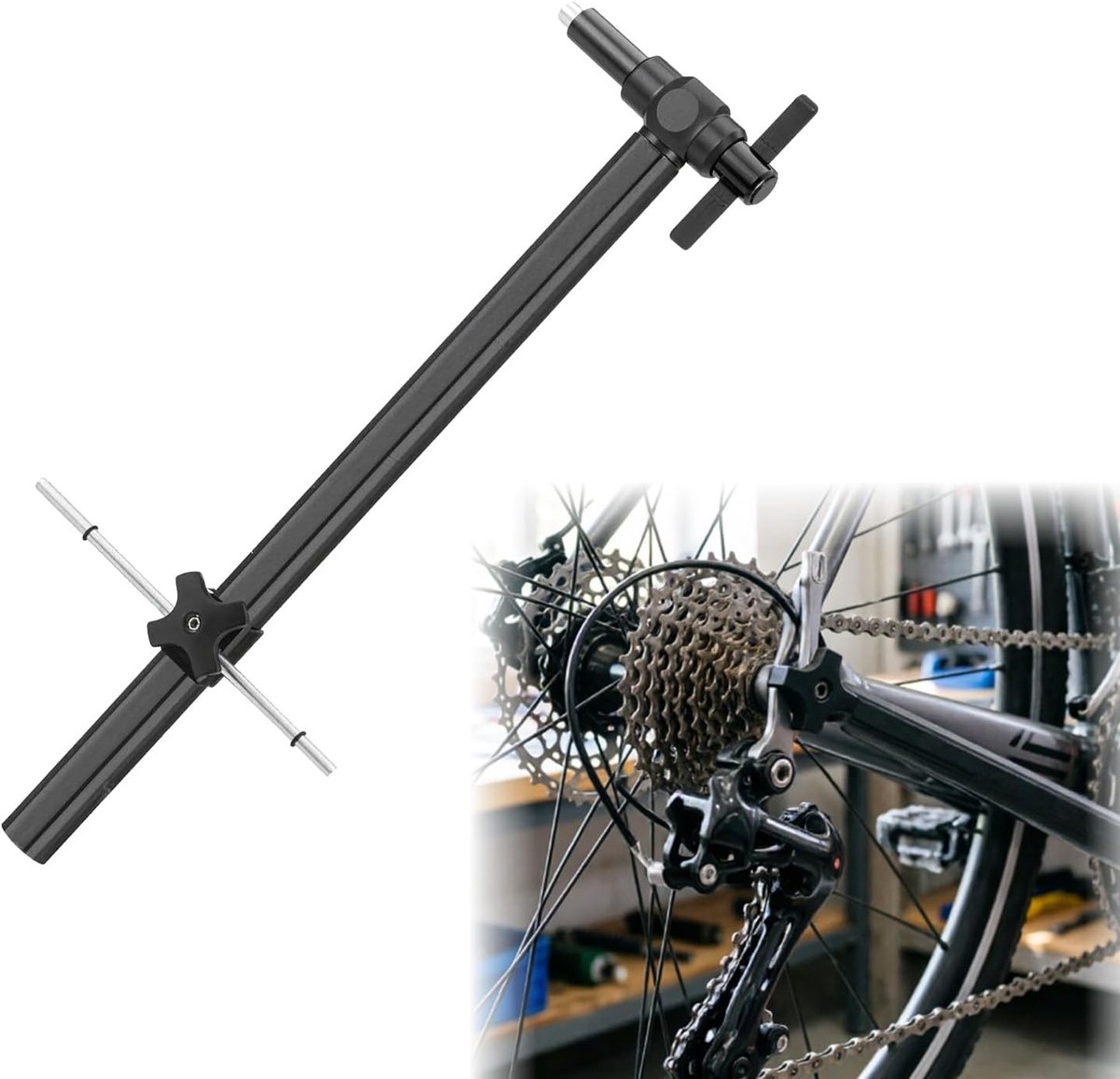 Schakeloog, richtgereedschap, centreerstandaard fiets, aluminiumlegering, fietsreparatiegereedschap, richtingsgereedschap voor schakelogen, oriëntatiemeter, reparatie en onderhoud