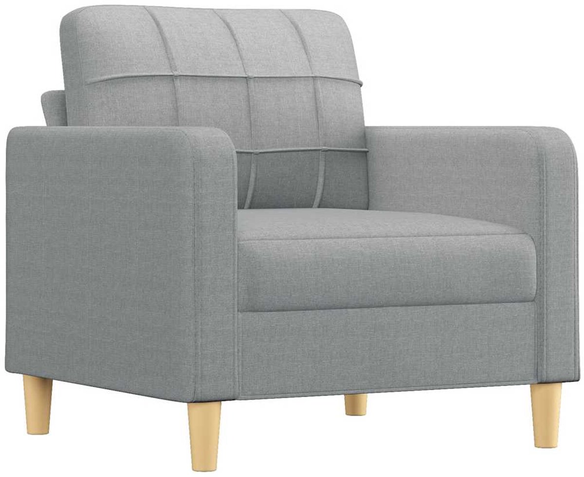 vidaXL Fauteuil - 60 - cm - stof - lichtgrijs