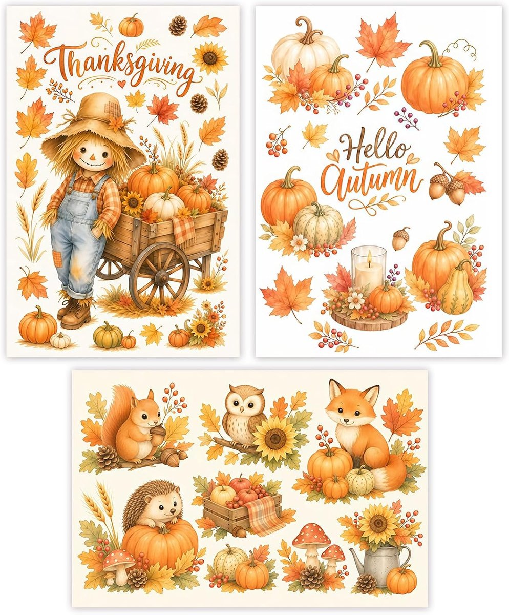 Herfstdecoratie, raamdecoratie
