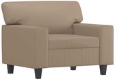 vidaXL - Fauteuil - 60 - cm - kunstleer - cappuccinokleurig