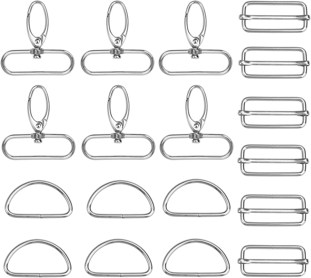 Accessoires voor Tassen: Set van 18 Buckles voor Verstelbare Riemen en Sluitingen