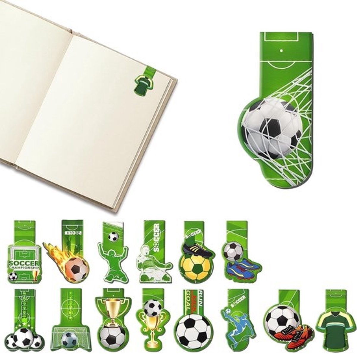 Dailygoods - Boekenleggers 30 stuks - magnetische bladwijzers - duurzaam gecoat papier - geschikt voor scholen/bibliotheken/kantoren - veilig en stabiel