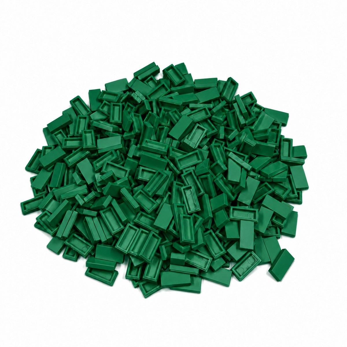 300 Bouwstenen 1x2 tile | Groen | Compatibel met Lego Classic | Keuze uit vele kleuren | SmallBricks