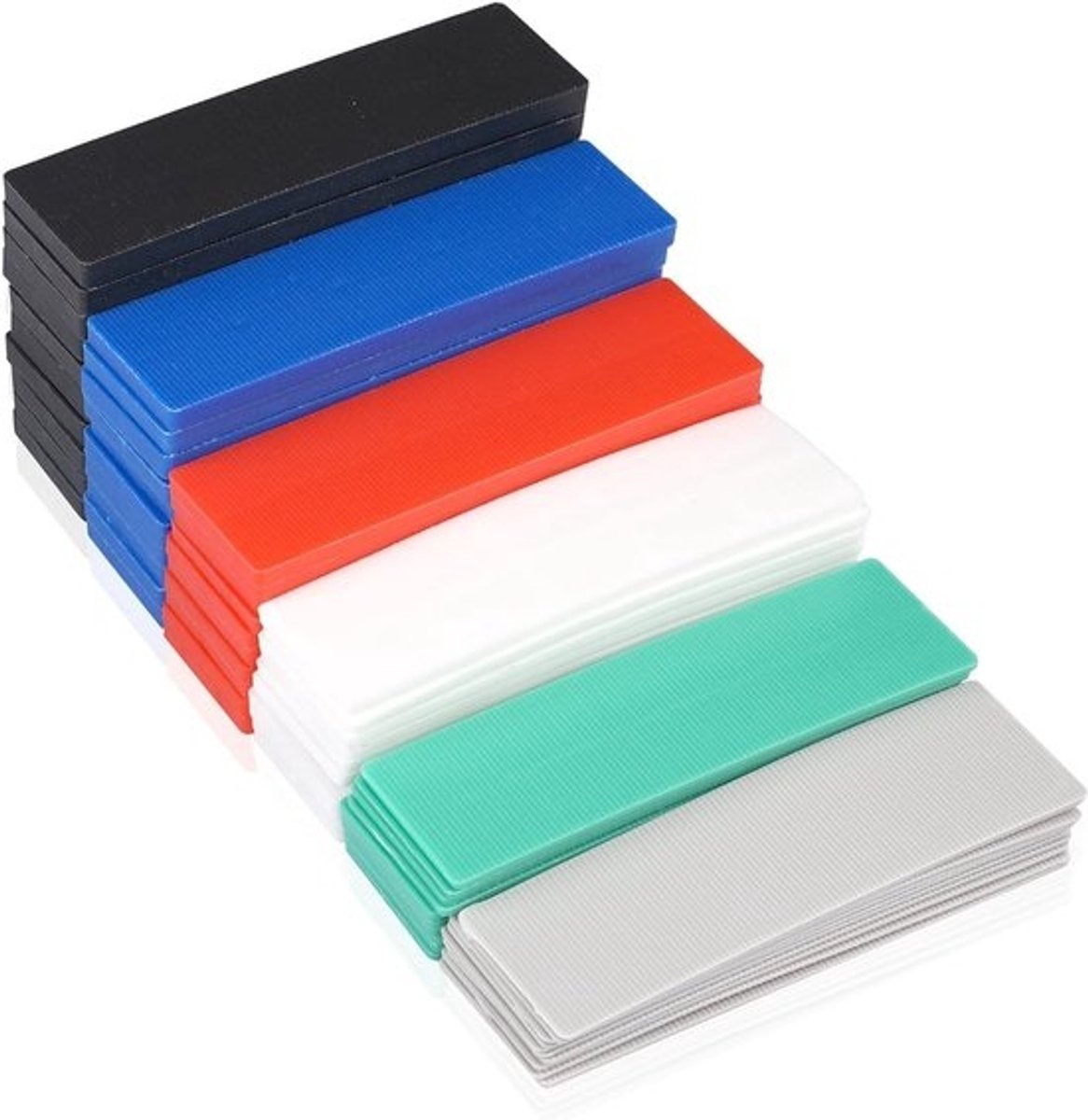 set glazing blocks - 60 stuks - compensatieplaten - 1-6 mm - kunststof basisplaten - multikleurig - ShopVlot