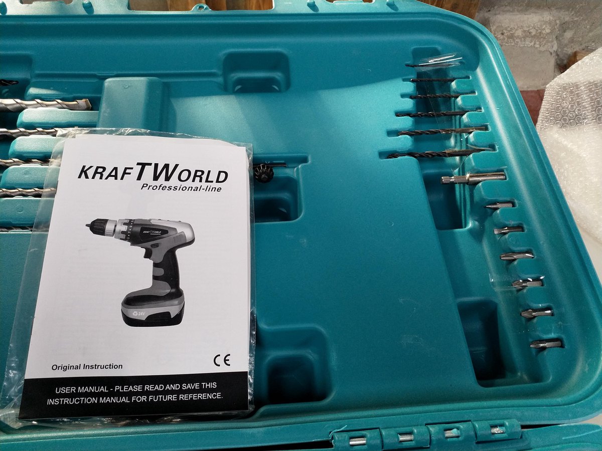 Kraft World, ensemble combiné marteau rotatif et perceuse sans fil | bol