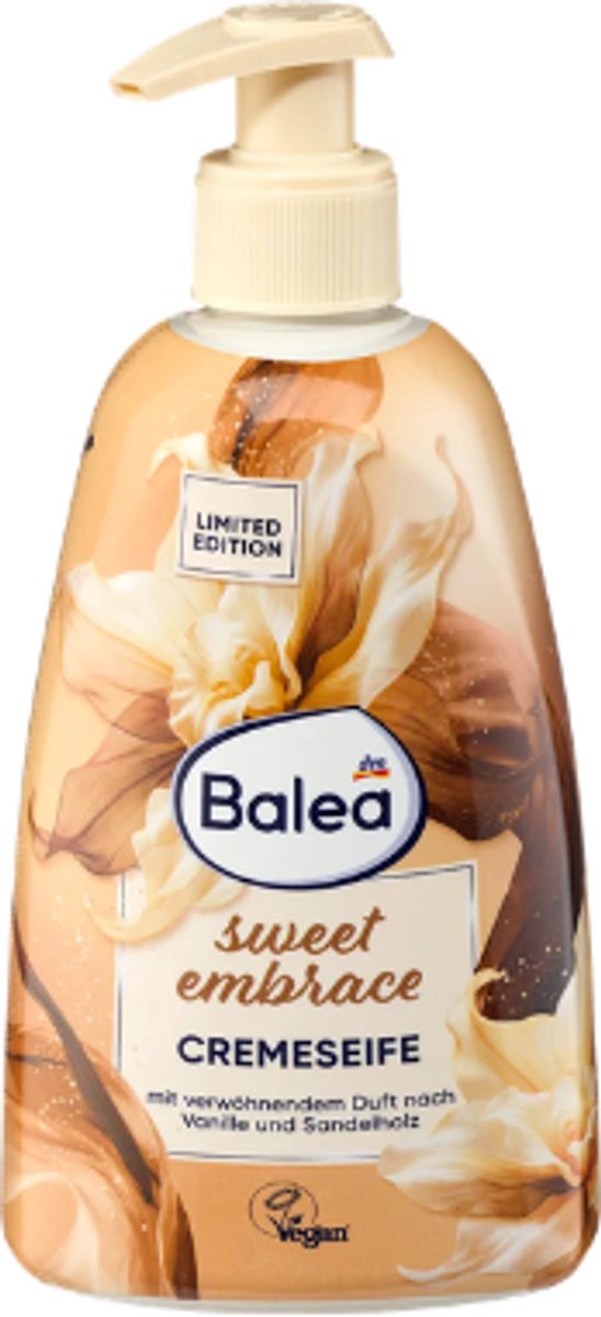 Balea Vloeibare Handzeep Sweet Embrace | 1x 500 ml - Vanille & Sandelhout - Vloeibare Handzeep voor Gevoelige Huid | pH-Huidneutraal & Vegan