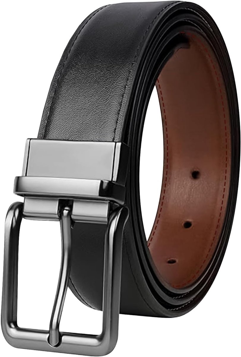 Herenriem breed - echt leer - omkeerbaar - perfect voor casual en zakelijke kleding - ShopVlot