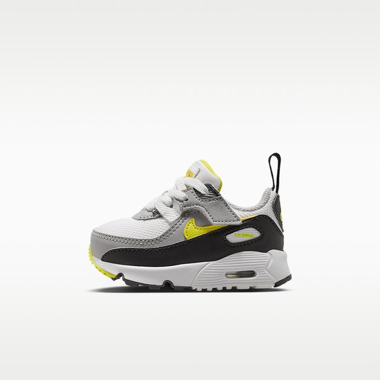 Nike Air Max 90 EasyOn Mesh TD - Maat 19.5 - Off White/Sonic Yellow / Wit Geel - Air Max 90 - Lifestyle - Kinder Sneakers voor Jongens en Meisjes — afbeelding 5