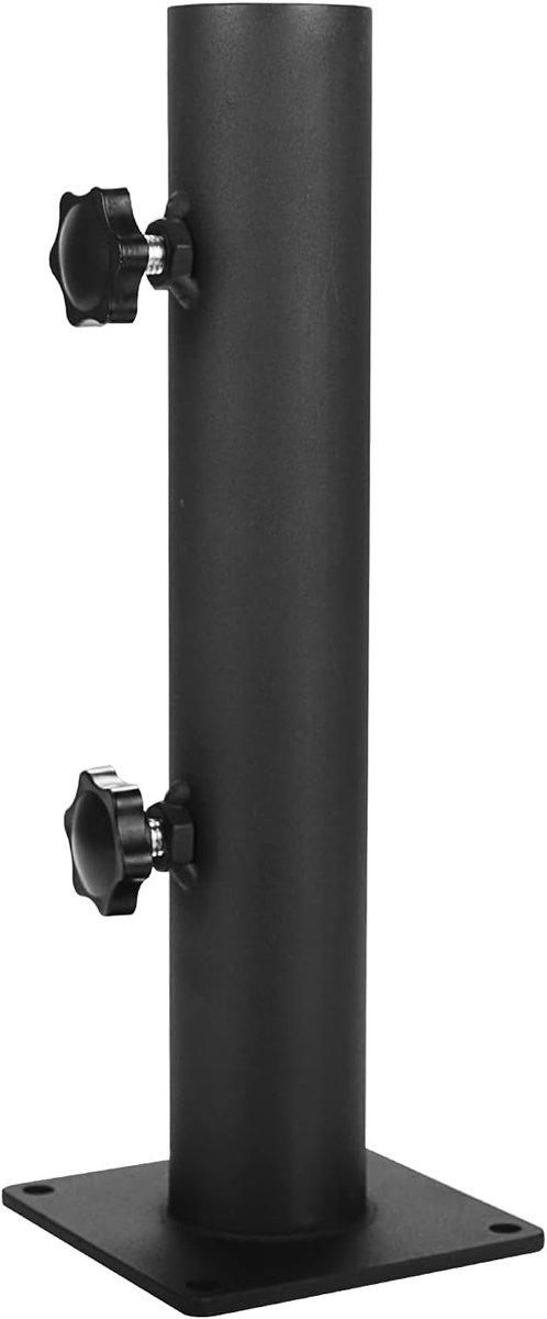 SnelShoppen - Robuuste Vierkante Stalen Parasolvoet met Verstelbare Knop - Ideaal voor Tuin, Terras, Balkon, Gazebo, Hotel, en Feesten - Weerbestendig