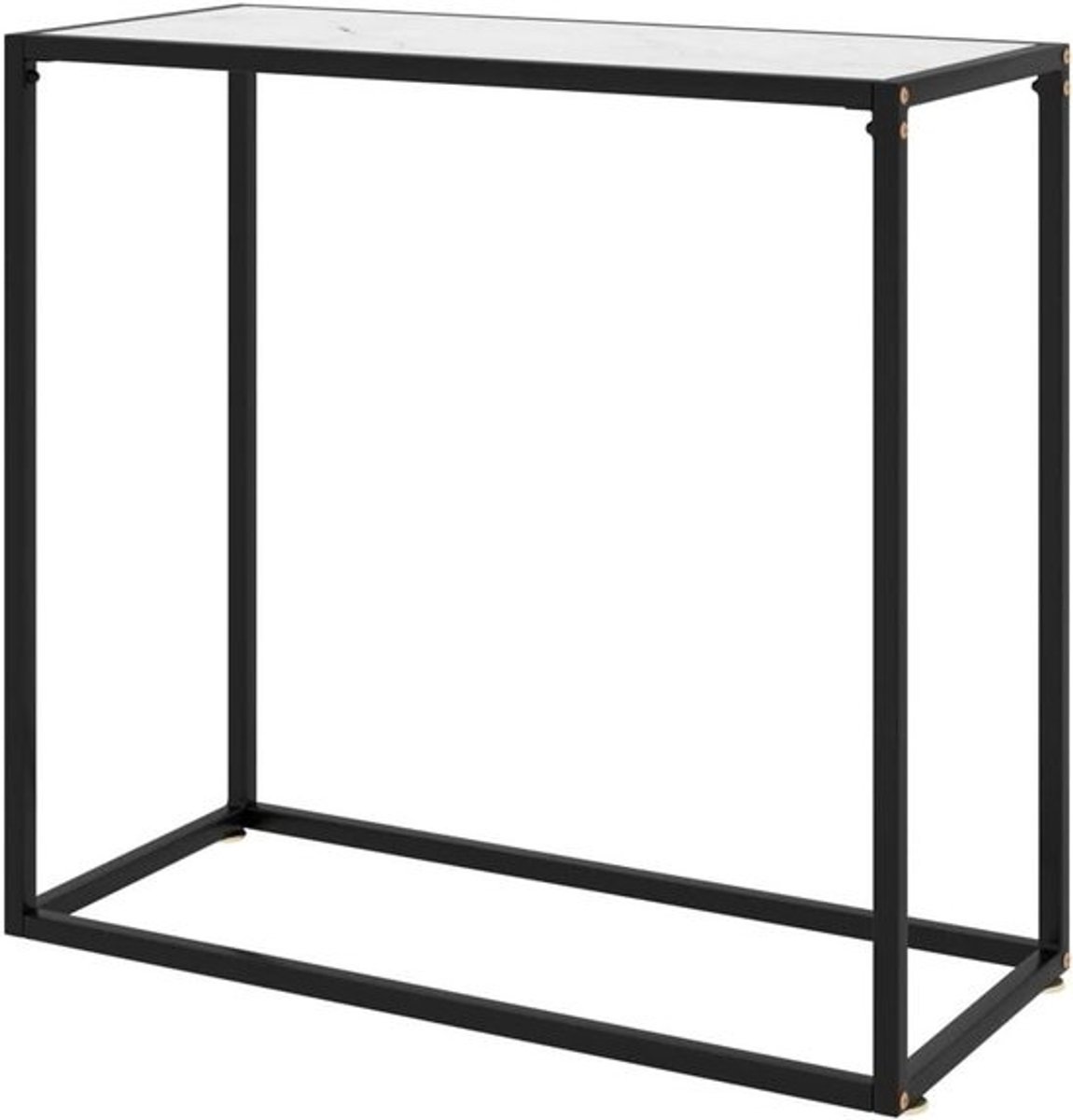 Consoletafel - Smalle tafel - Voor een gedecoreerde entree - Gehard glas - 60 x 35 x 75 cm - Zwart
