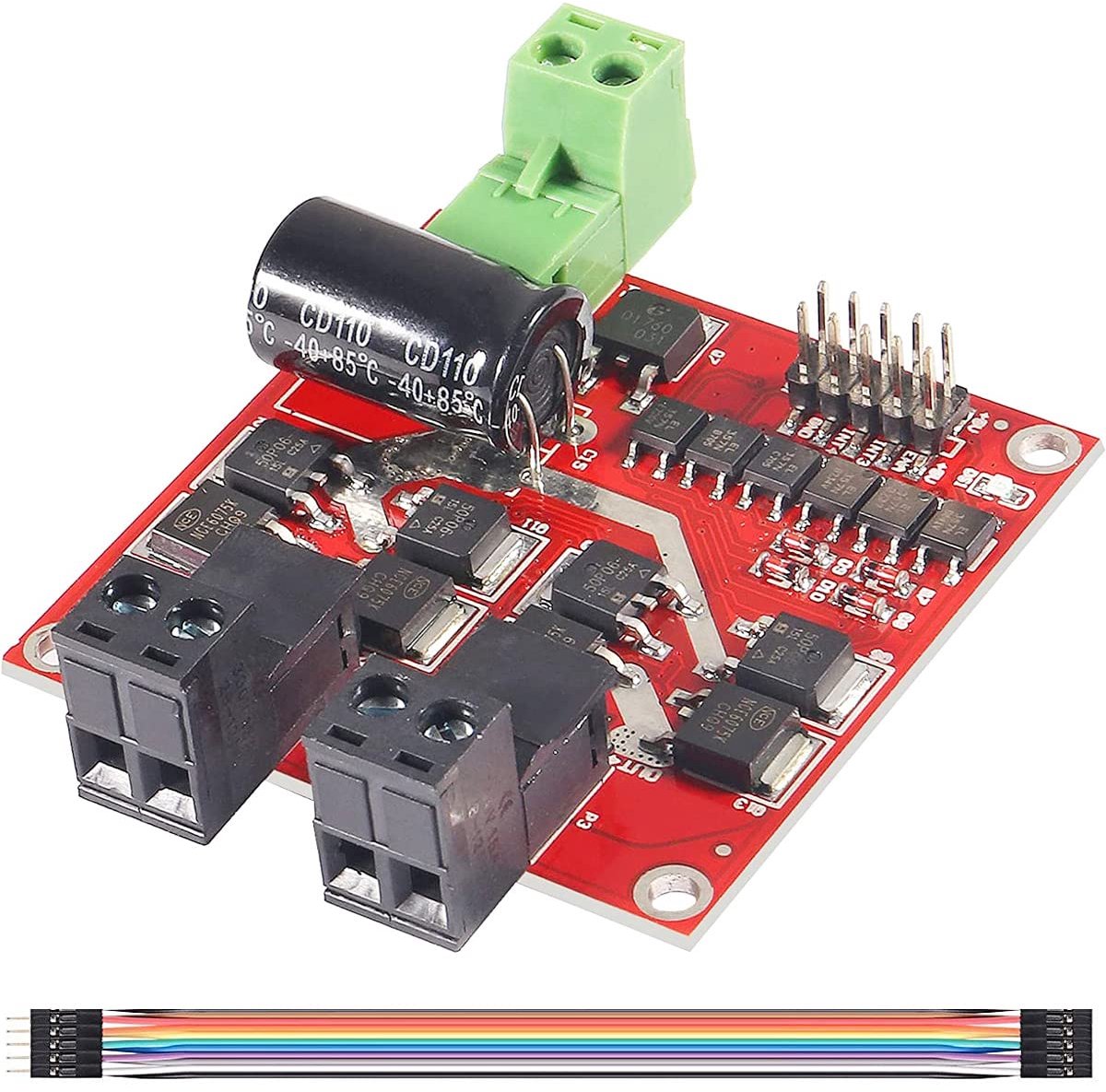 L298 Dual-H Bridge Motor Speed Controller DC Motor Driver DC 6.5V-27V 7A PWM Motor Control Plate 12V 24V 160W with - ShopVlot