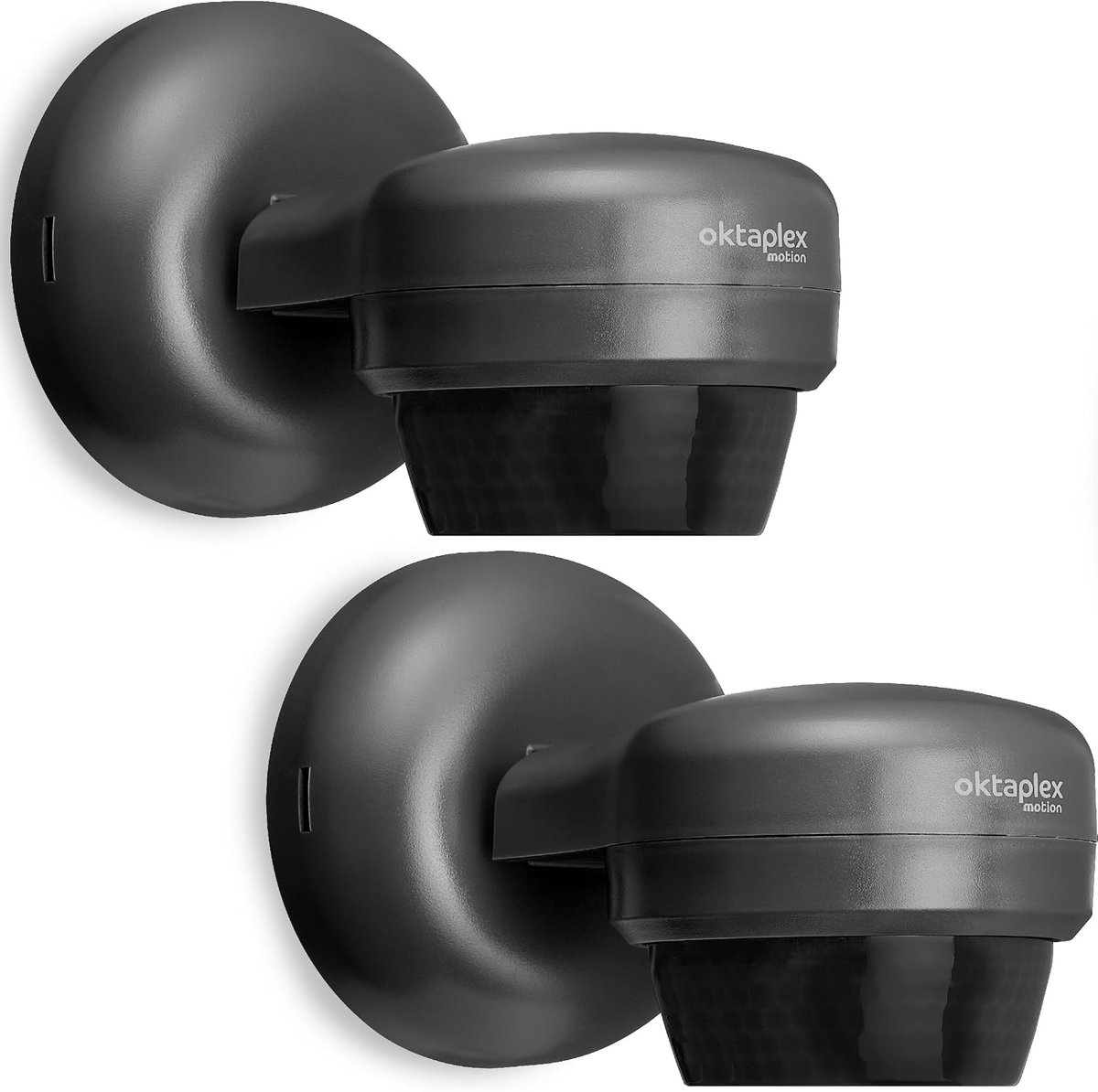 Oktaplex set of 2 Mia motion detectors 360 degrees rotatable outdoor IP65 motion detector 10 m range 230 V anthracite - ShopVlot