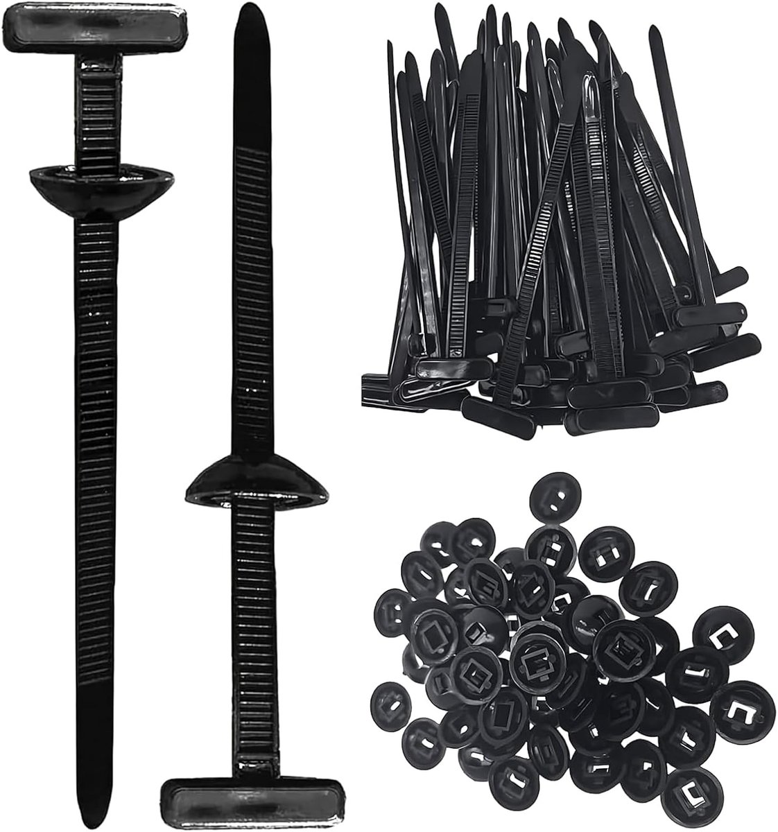 Universal Nylon Cable Ties, 200 Pieces, Cable Ties, Buckle, Cable Holder, Buckle for Daily Repairs, Quick Attachment - ShopVlot