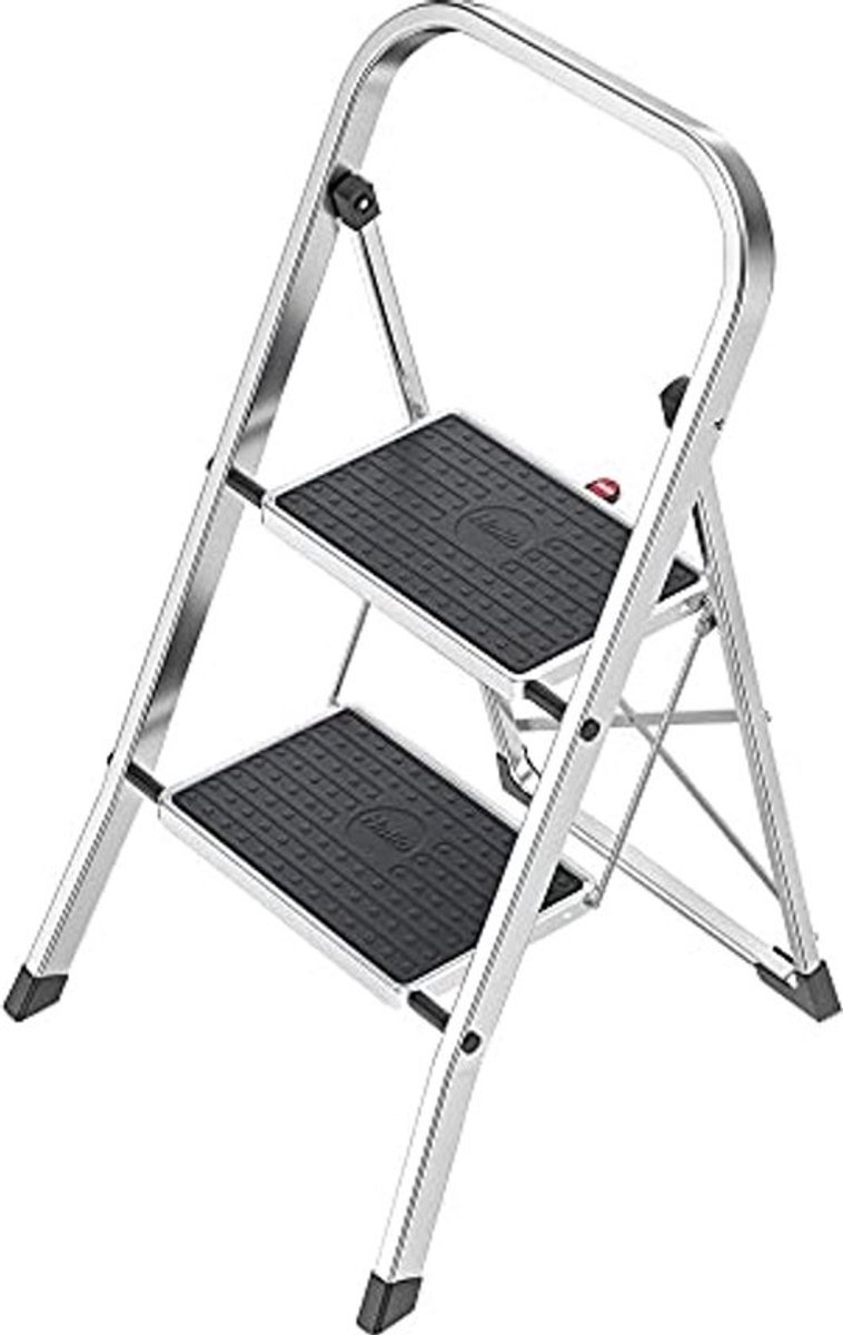Aluminium opstapladder met antislipmatten - Lichtgewicht en eenvoudig op te bergen - Tot 150 kg