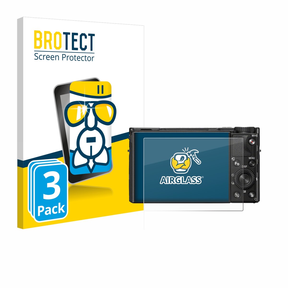 Screenprotector 3 Stuks voor Sony Cyber-Shot DSC-RX100 VIIA Beschermglas transparant