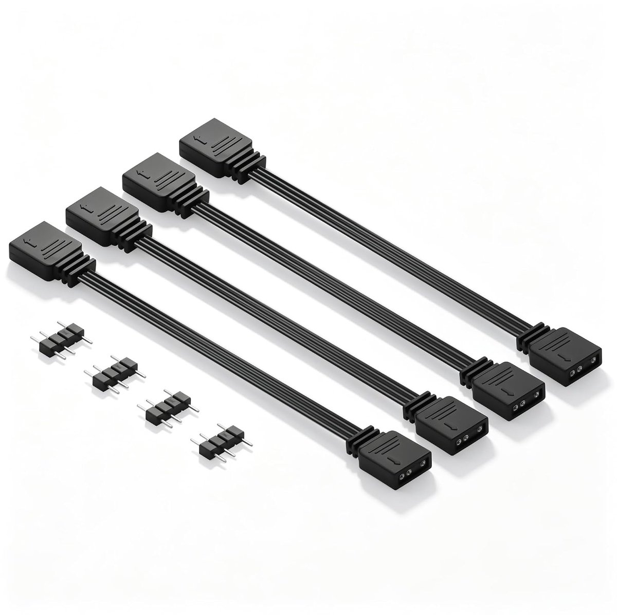 GINTOOYUN 4 stuks 3-pins 5V ARGB ventilatorkabel 3-pins RGB vrouwelijk naar vrouwelijk Fan Power Extension kabel voor - ShopVlot