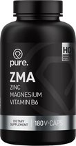 Pure. ZMA - 180 V-caps - vitaminen en mineralen - vitamine B6 - magnesium - zink
