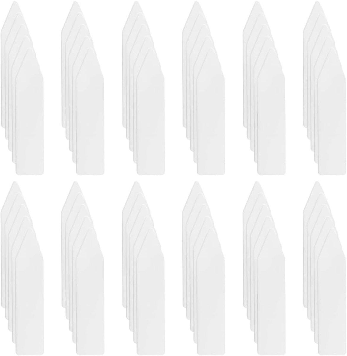 Shirtkraag Stangen 1 x 5,5 cm - Wit Plastic - 60 Stuks - Voor Perfecte Kraagvorm - ShopVlot