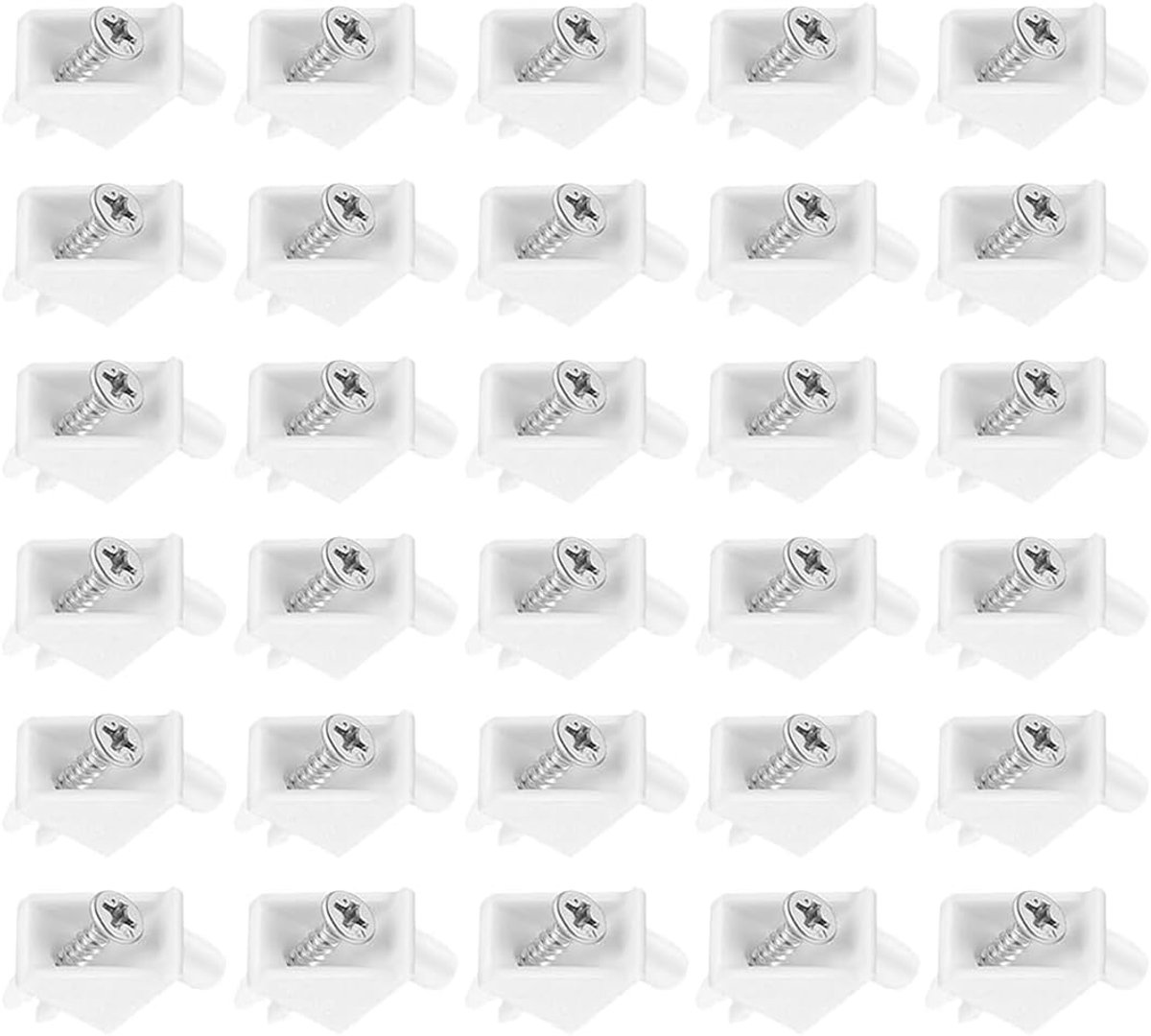 Plastic meubelhoeken set van 30 - inclusief bevestigingsschroeven - universele hoeksteunen - stabilisatie voor meubels - ShopVlot