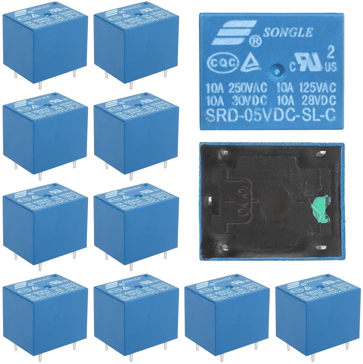 12pcs Relay 5V Srd-05vdc-SL-C, PC Board Relay Module, Power Relay for Circuit Board, Five-Pole General Purpose Relay - ShopVlot