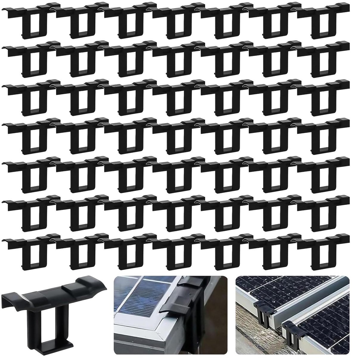 30pcs Solar Panel Drain Clips, Drain for PV Module Solar Dewatering Clips, Solar Panel Cleaning Clips for Photovoltaic - ShopVlot