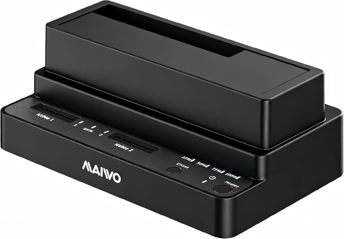 M.2 SATA NVMe SSD Cloner Dock - 3 slots - USB C docking station - gelijktijdig lezen en schrijven - ShopVlot
